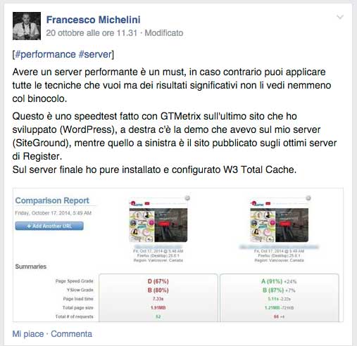 Recensione miglior hosting Siteground di Francesco Michelini